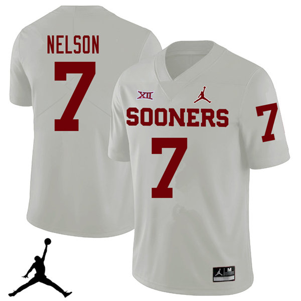 Jordan Brand Men #7 Corey Nelson Oklahoma Sooners 2018 College Football Jerseys Sale-White